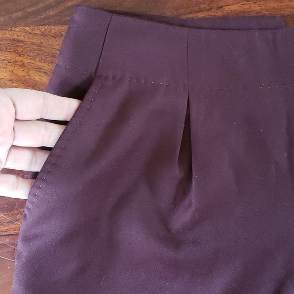 TED BAKER LONDON Tailored Shorts Purple Eggplant Wool Crepe - Picture 10 of 14